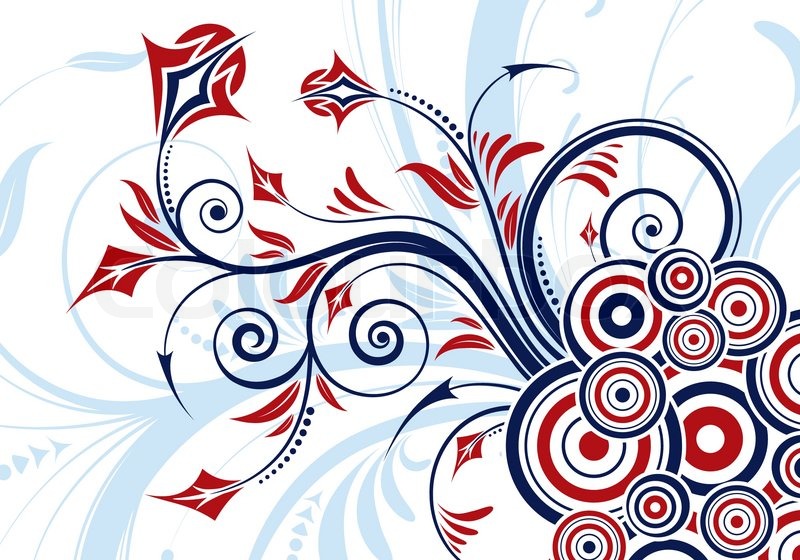 800x560 Floral Background With Circle, Element Stock Vector Colourbox