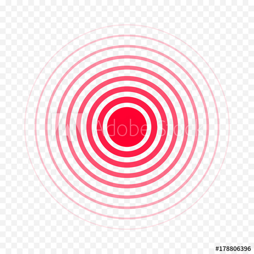 500x500 Pain Circle Red Icon For Medical Painkiller Drug Medicine Vector