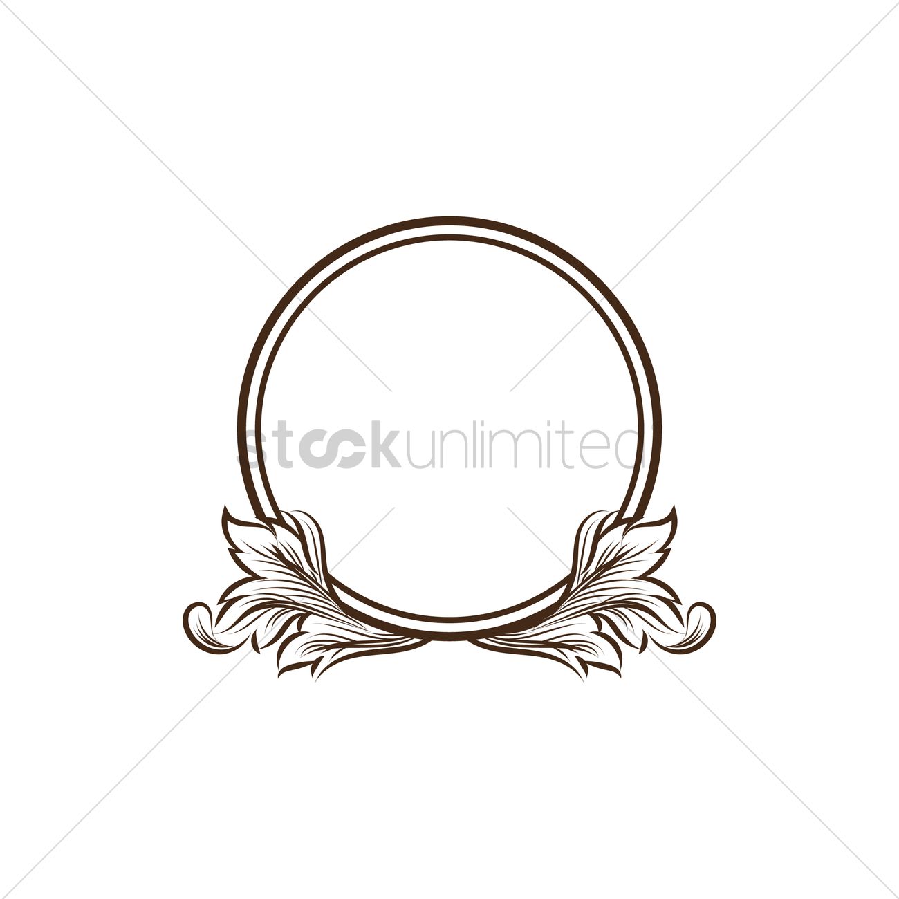 1300x1300 Circular Ornamental Frame Vector Image