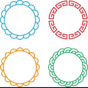 300x300 Classic Chinese Circle Window And Photo Frame Vector Newwaysys