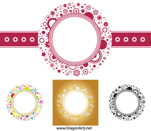 600x520 Free Flower Circle Frame Vector Free Files, Vectors Graphics