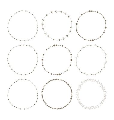 380x400 Free Vector Set Of Circle Cute Hand Drawn Frames Vector