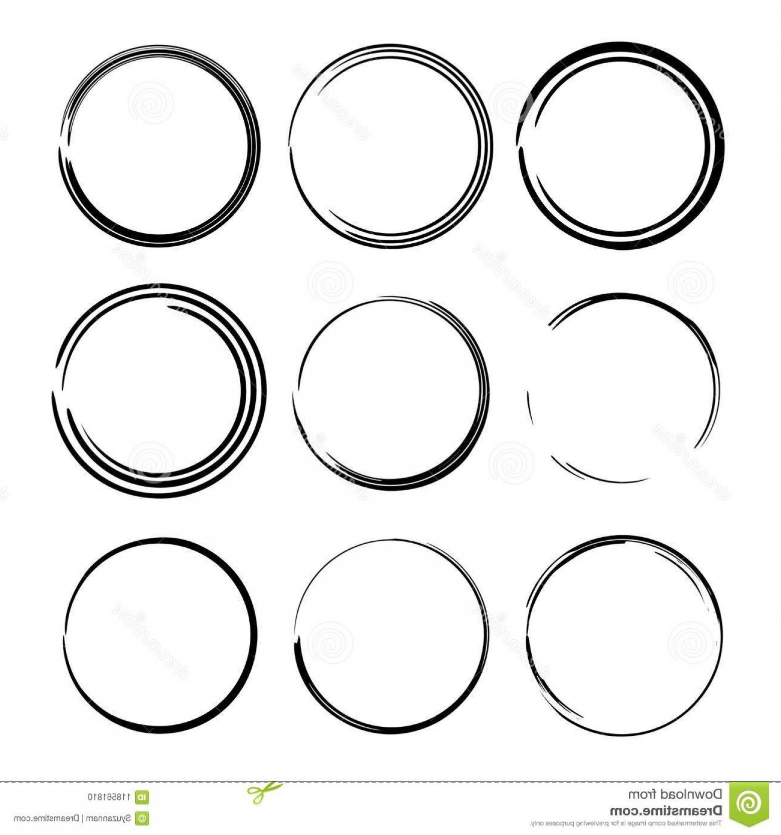 1560x1668 Set Black Empy Grunge Frames Vector Illustration Circular Empty