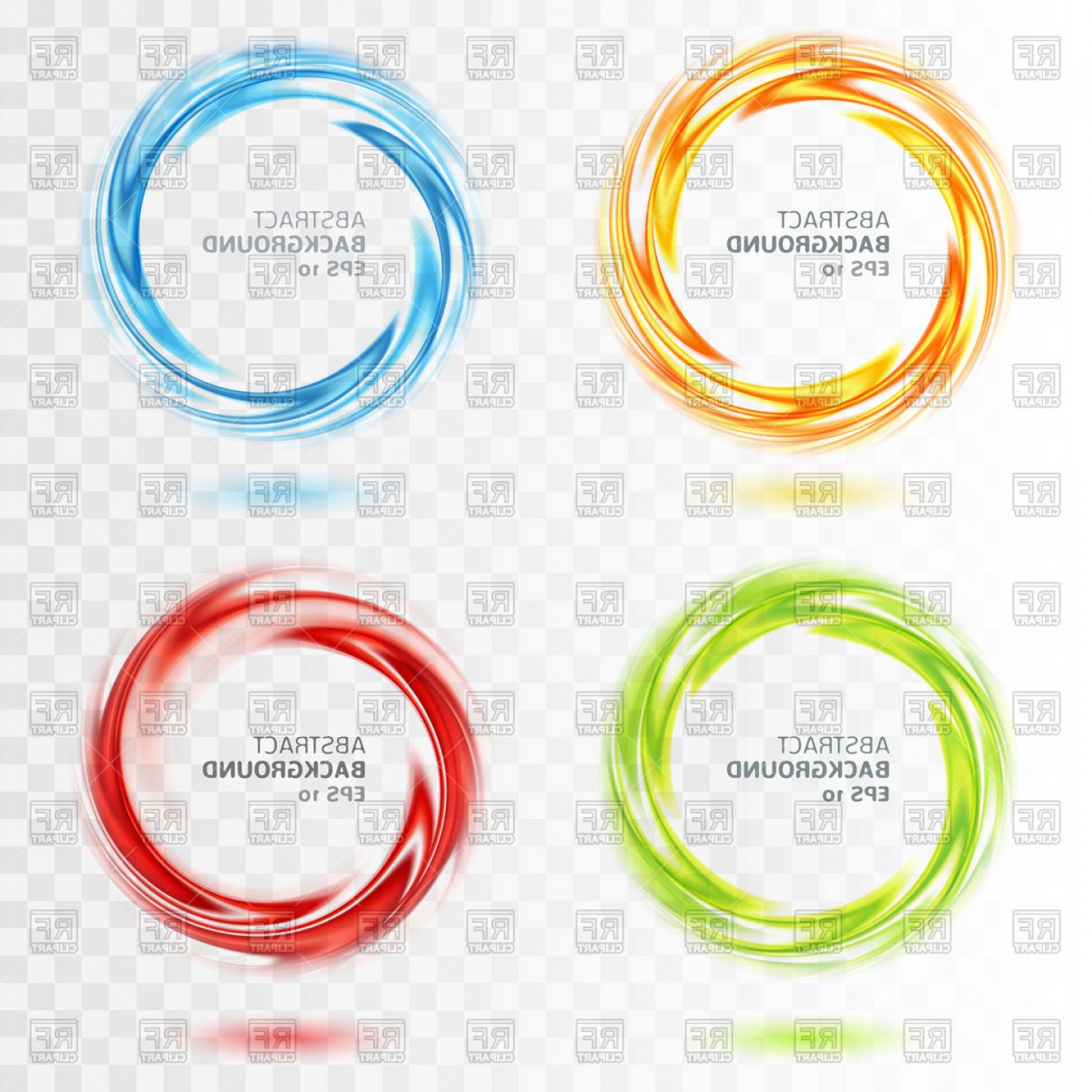 1440x1440 Set Of Abstract Swirl Circle Frame Vector Clipart Hoodamathrun