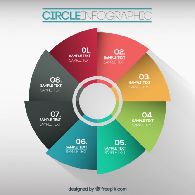 626x626 Colorful Circle Infographic Vector Free Download