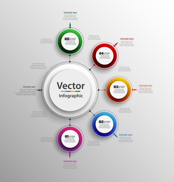 600x625 Modern Circles Infographic Vector Template Free Download
