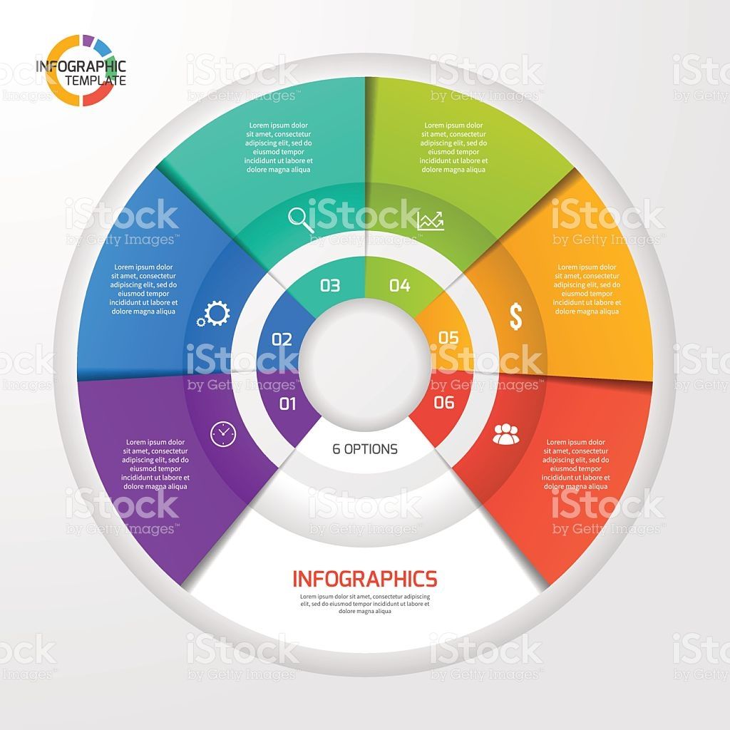 1024x1024 Vector Circle Infographic Template For Graphs, Charts, Diagrams
