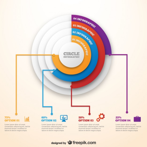 626x626 Circle Infographic Template Vector Free Download
