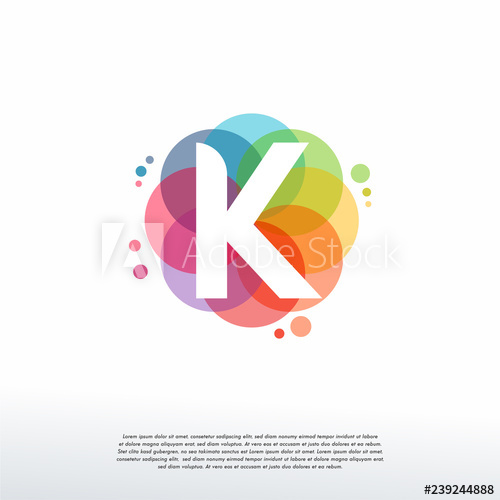 Abstract K Initial Logo Designs Concept Vector, Colorful Letter K 500x500 Abstract K Initial Logo Designs Concept Vector, Colorful Letter K