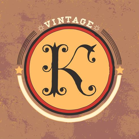 K Vintage Logo Design Vector 490x490 K Vintage Logo Design Vector