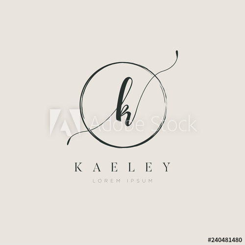 Simple Elegant Letter K Logo With Circle Brush 500x500 Simple Elegant Letter K Logo With Circle Brush