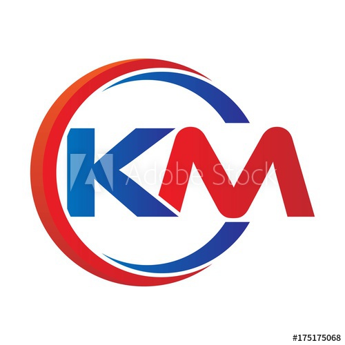 Km Logo Vector Modern Initial Swoosh Circle Blue And Red 500x500 Km Logo Vector Modern Initial Swoosh Circle Blue And Red