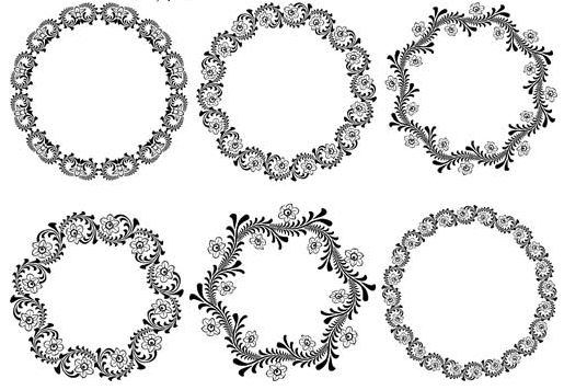 515x356 Circle Ornamental Frames Vector Graphics Free Download