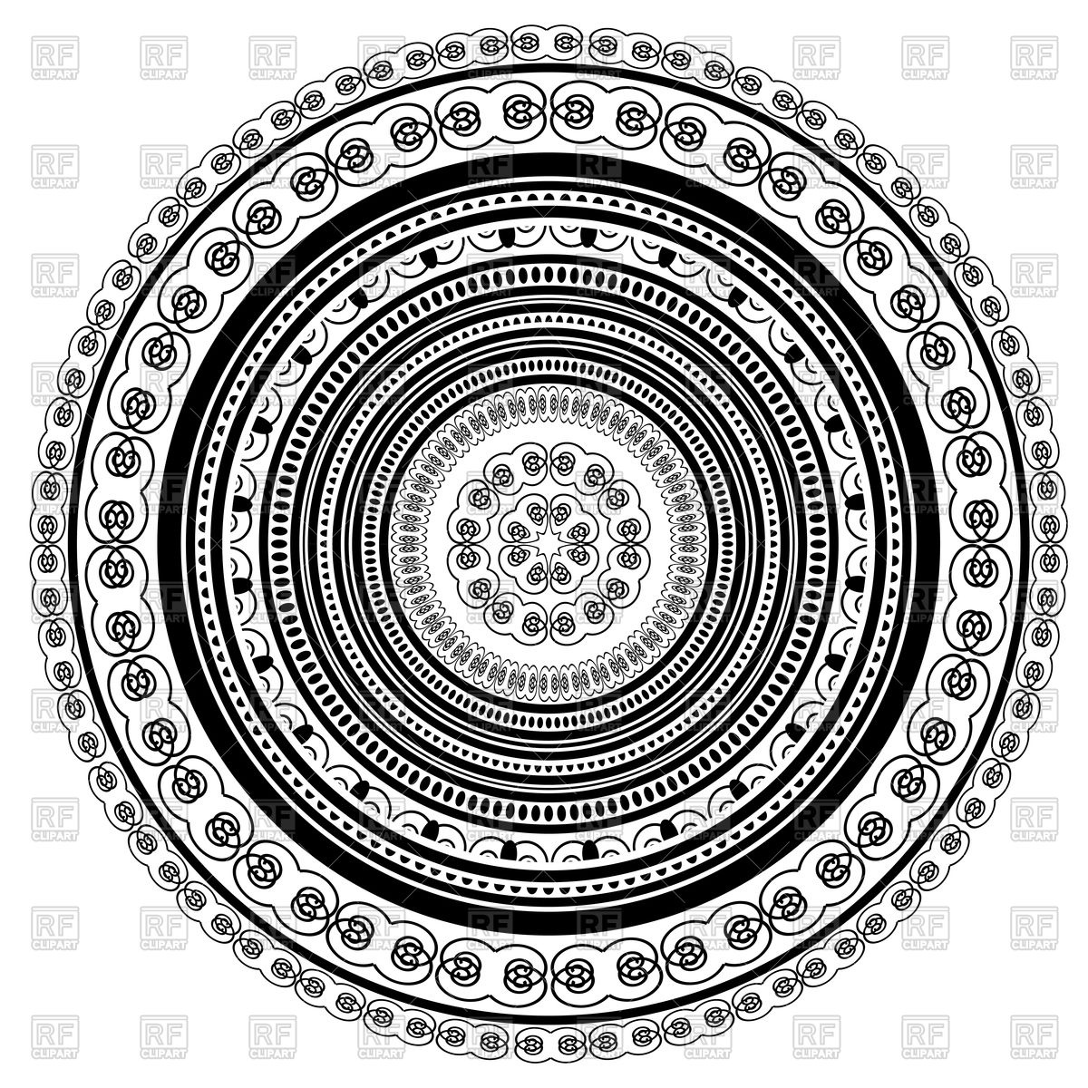 1200x1200 Circle Lace Ornament Vector Image Of Design Elements