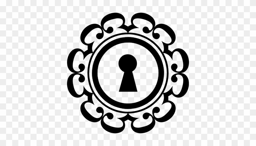 840x480 Keyhole With Circular Ring Ornament Vector
