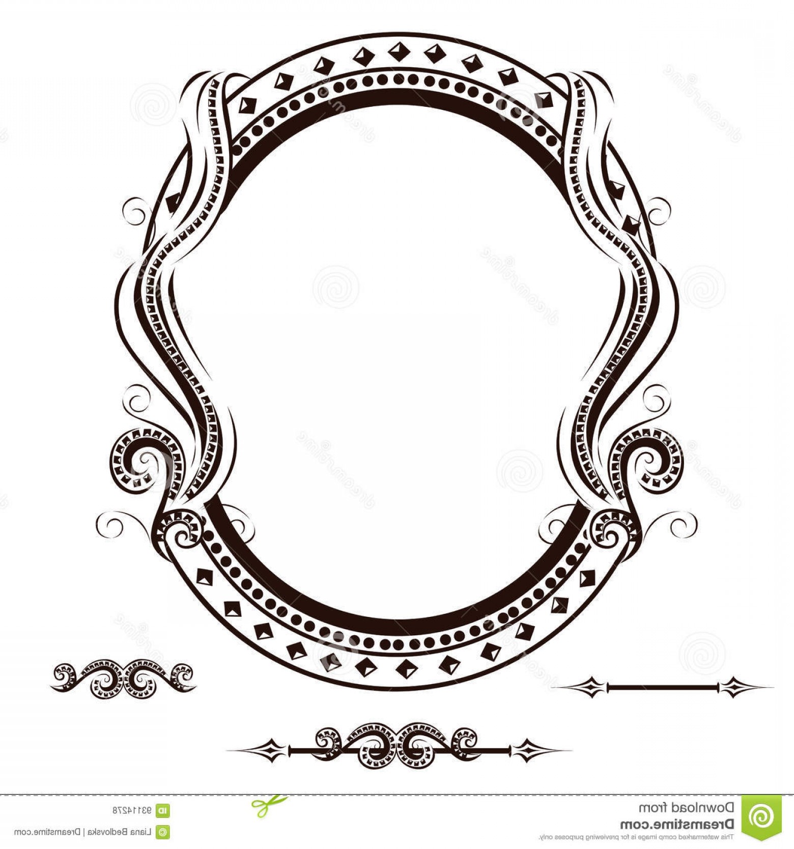 1560x1668 Stock Illustration Vintage Frame Ornament Vector Illustration