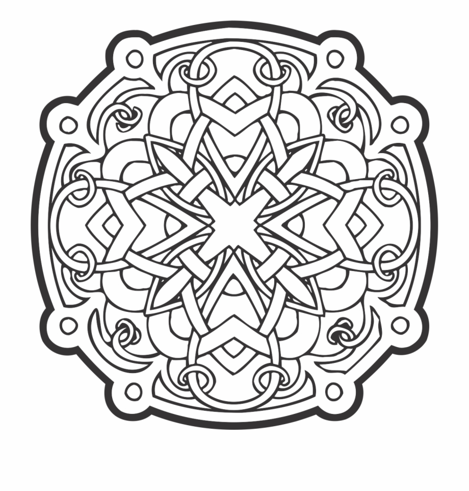 920x962 Celtic Ornament Vector Free Round Tracery