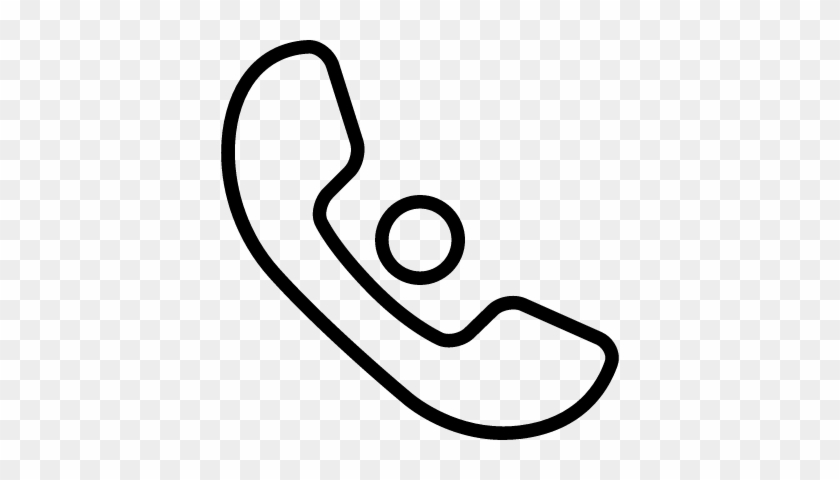 840x480 Phone Auricular Outline With A Small Circle Vector