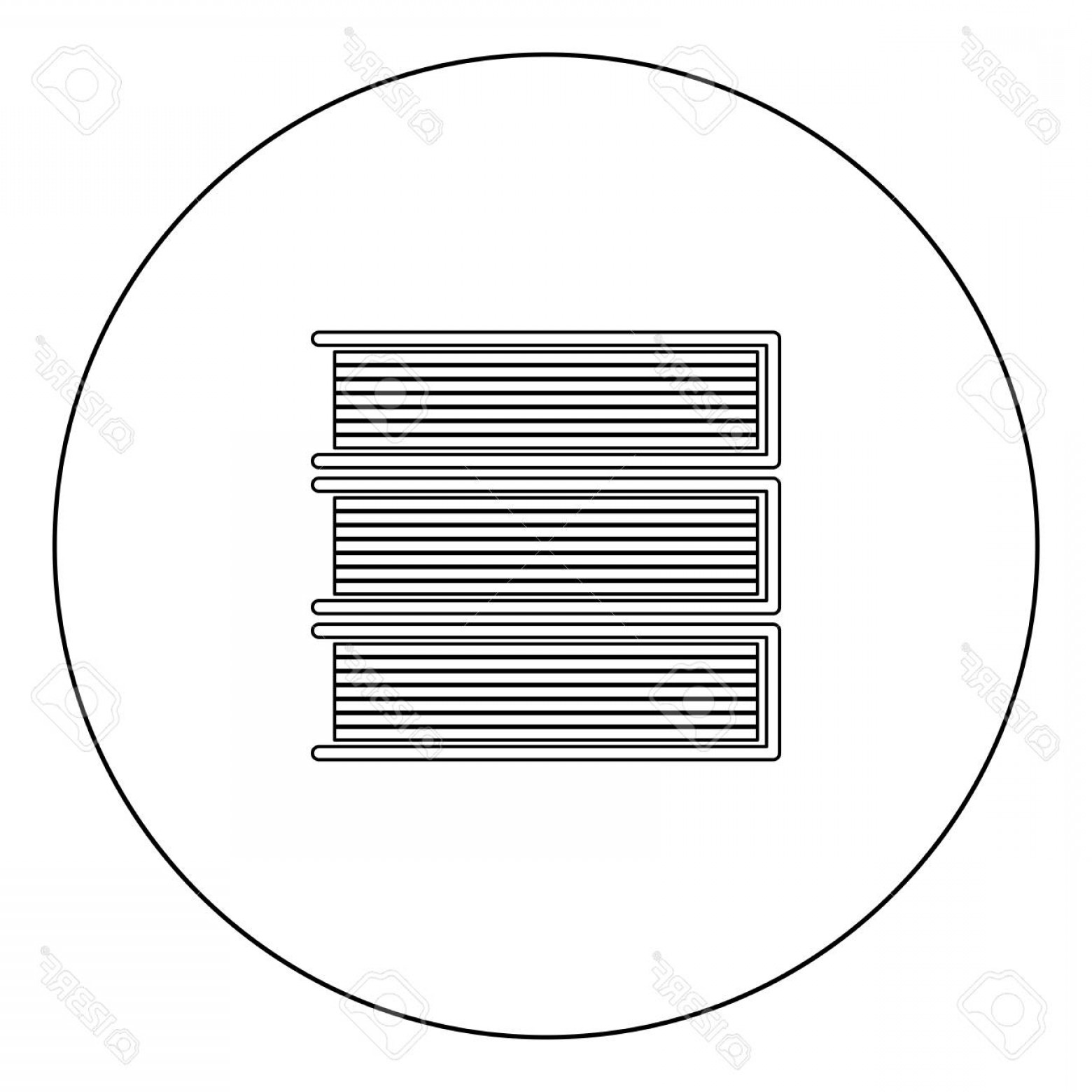 1560x1560 Photostock Vector Horizontal Stack Of Books Icon Black Color