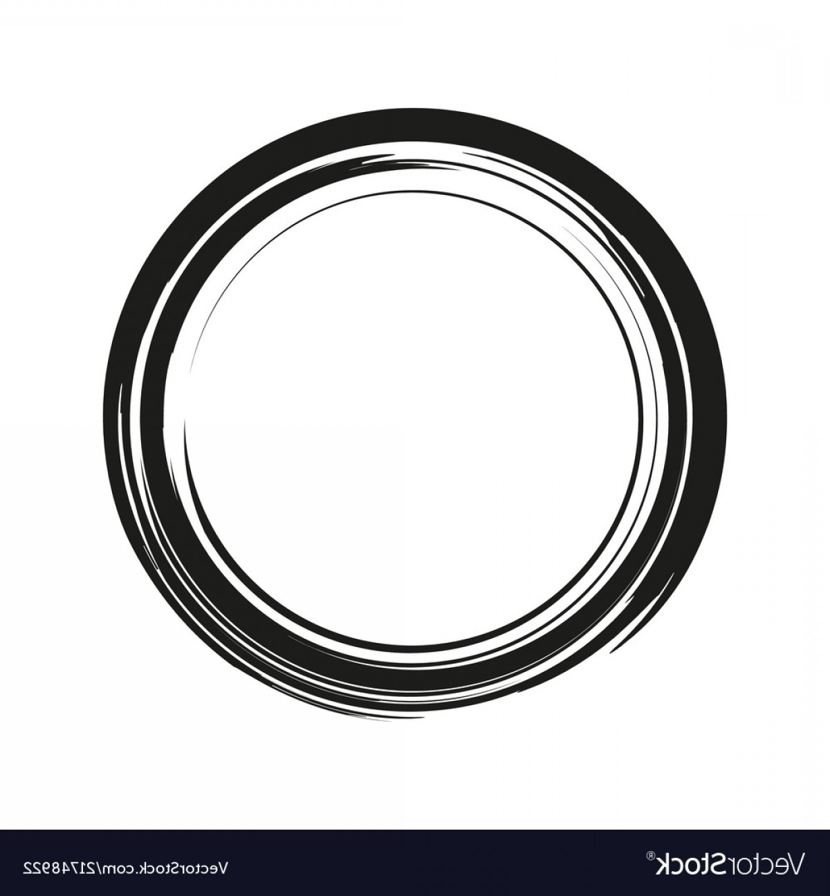 Белое кольцо на черном фоне