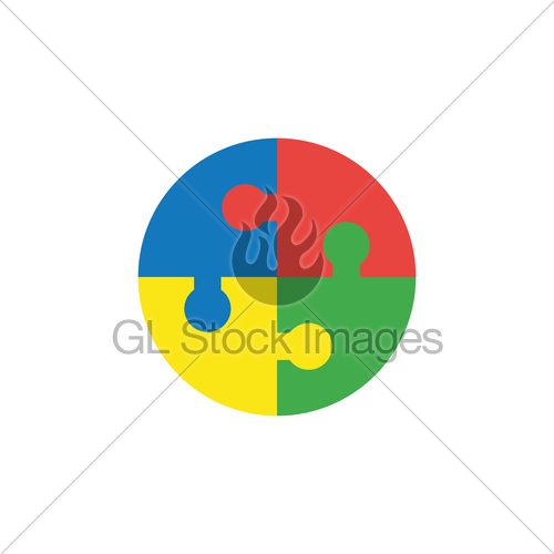500x500 Flat Design Style Vector Concept Of Circle Shape Puzzle P Gl