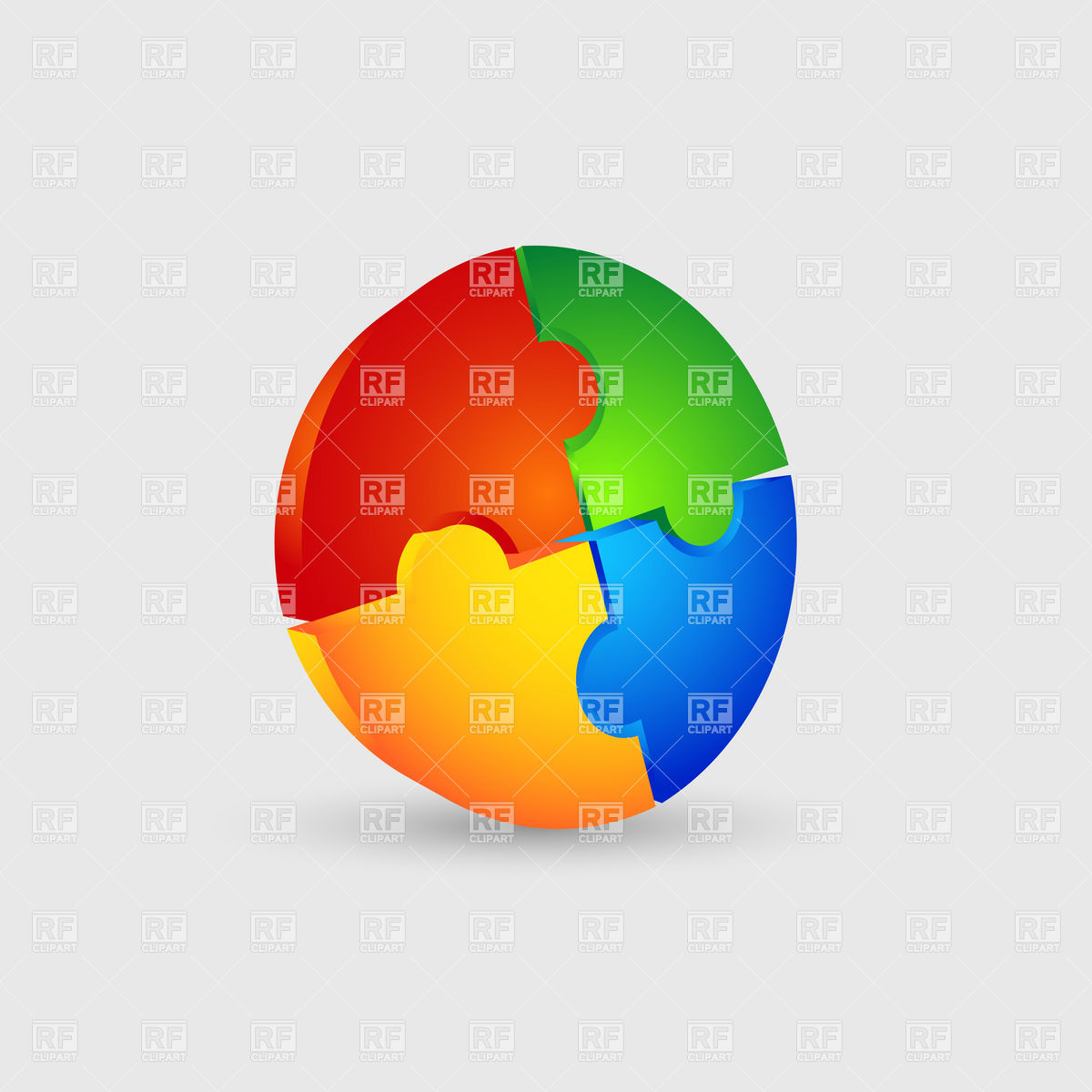 1200x1200 Jig Saw Puzzle Pieces Forming A Circle Vector Image Of Objects