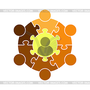 300x300 Logo Teamwork Circle In Form Of Puzzle Of Seven