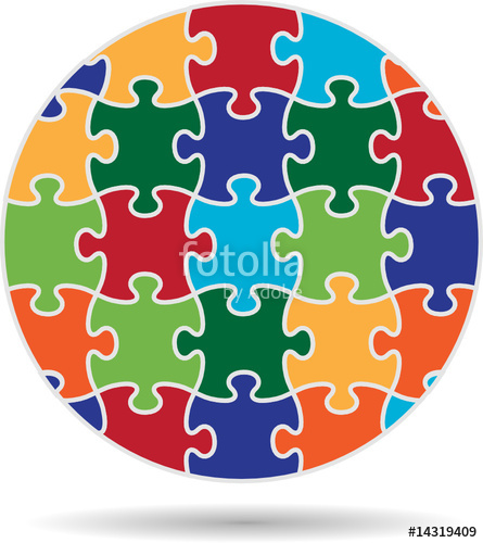 445x500 Puzzle Circle Stock Image And Royalty Free Vector