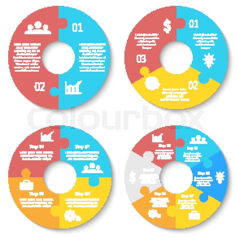 800x800 Vector Circle Puzzle For Infographic Stock Vector Colourbox
