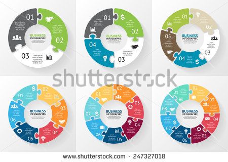 450x320 Vector Circle Puzzle Infographic Template For Cycle Diagram