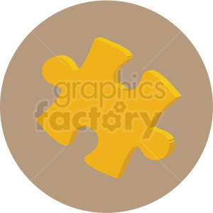 300x300 Puzzle Piece Vector Flat Icon Clipart With Circle Background