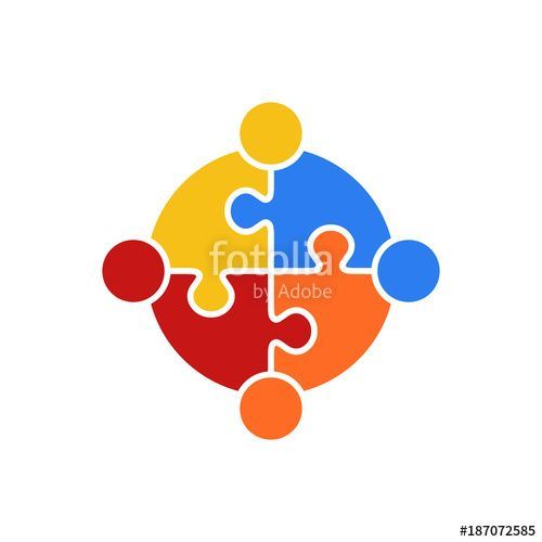 500x500 Circle Puzzle Of Teamwork Logo