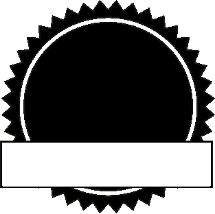 313x312 Free Ribbon Vector Black White Png, Down
