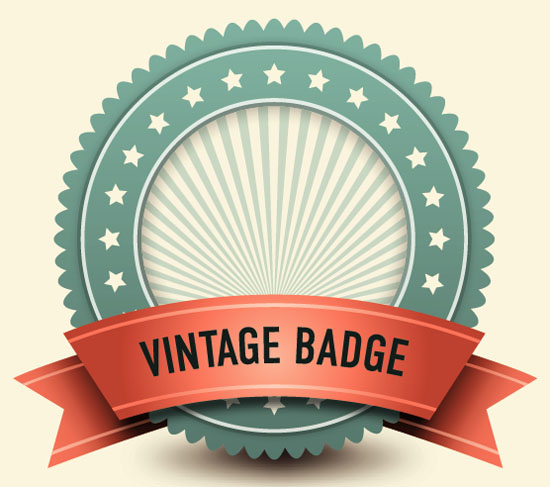 550x487 Vintage Badge Vector Graphic