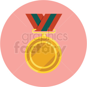 300x300 Award Ribbon Vector Flat Icon Clipart With Circle Background