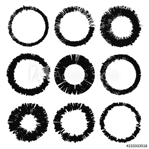 Set Of Grunge Circles Damage Round Grunge Shape Silhouette 500x500 Set Of Grunge Circles Damage Round Grunge Shape Silhouette