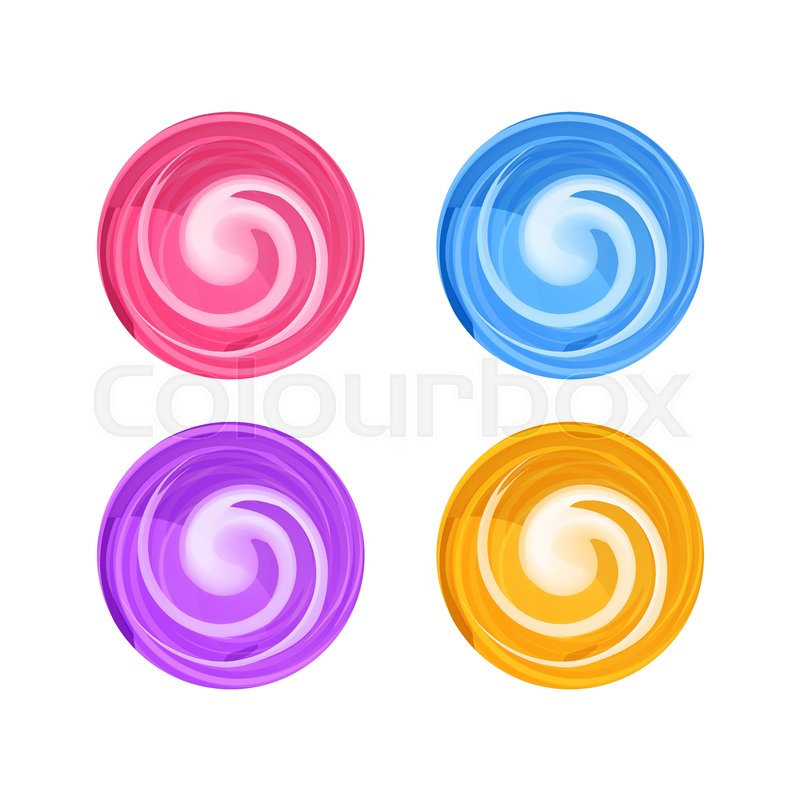 800x800 Candy Round Swirl Vector Illustration, Stock Vector Colourbox
