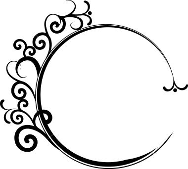380x342 Circular Swirl Frame Royalty Free Stock Vector Art Illustration