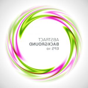300x300 Abstract Green And Pink Swirl Circle Bright Vector Catchsplace