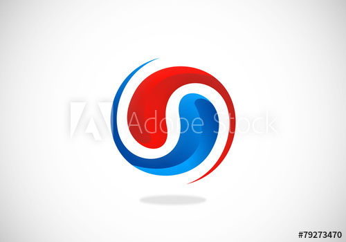 500x350 Circle Blue Red Swirl Vector Logo