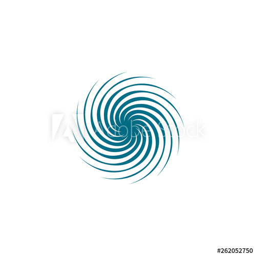 500x500 Spiral Circle Water Swirl Vector Design Element
