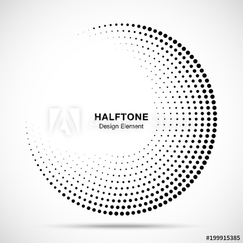 Halftone Circle Frame Abstract Dots Logo Emblem Design Element 500x500 Halftone Circle Frame Abstract Dots Logo Emblem Design Element