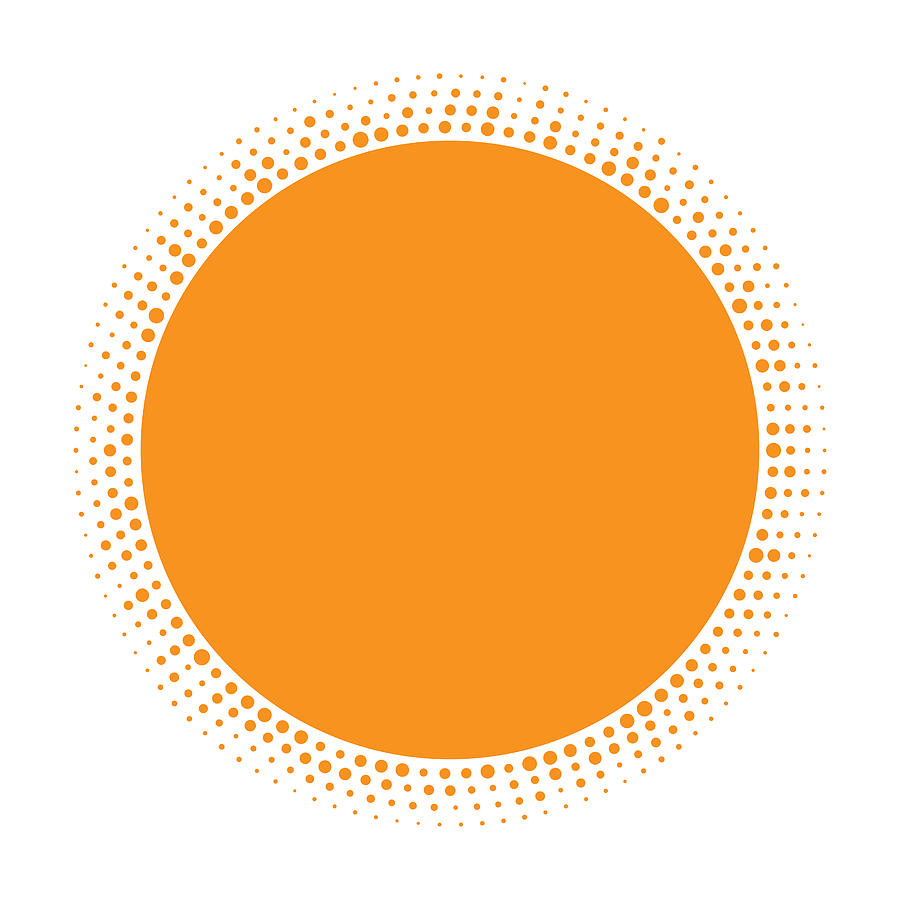 Sun Icon Halftone Orange Circle With Random Circles Texture Logo 900x900 Sun Icon Halftone Orange Circle With Random Circles Texture Logo