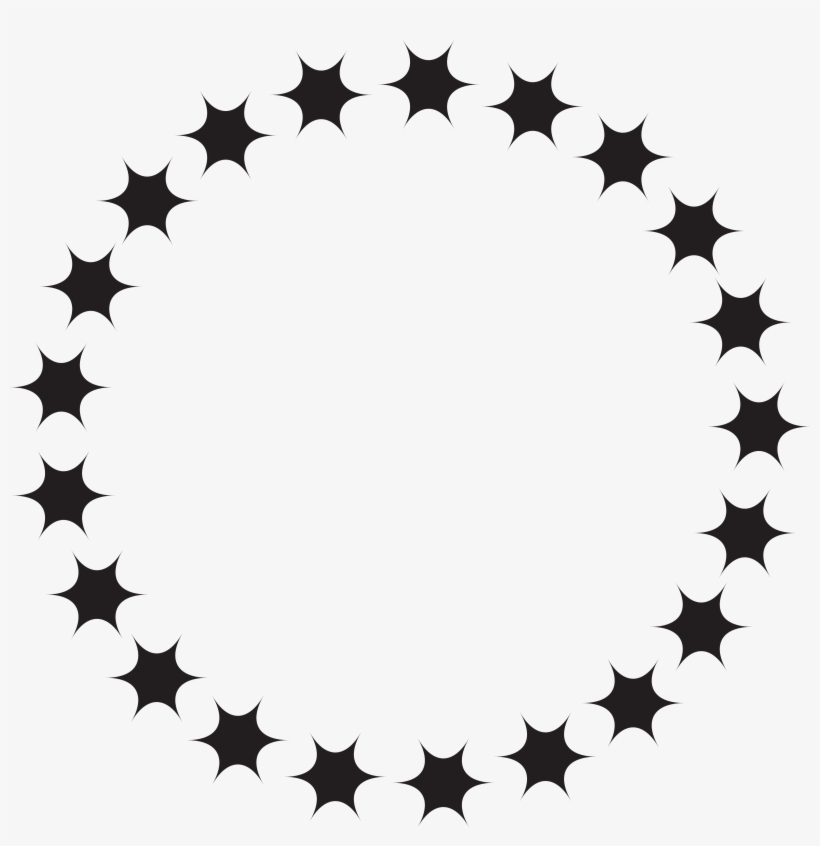 820x846 Black And White Download Circle Of Stars Clipart