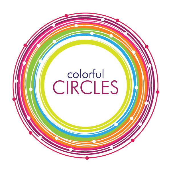 600x600 Colorful Circles Vector Vector Grap