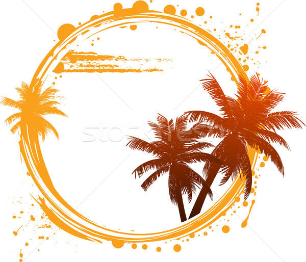 600x514 Tropical Summer Circle Vector Illustration Elaine Barker