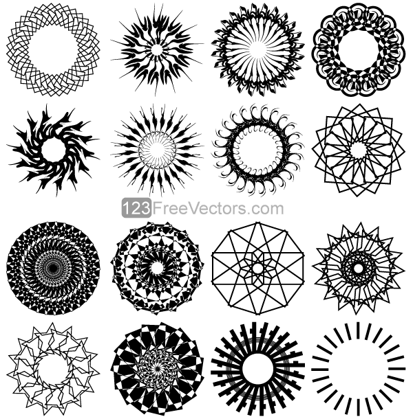 600x610 Geometric Circle Design Vector Art