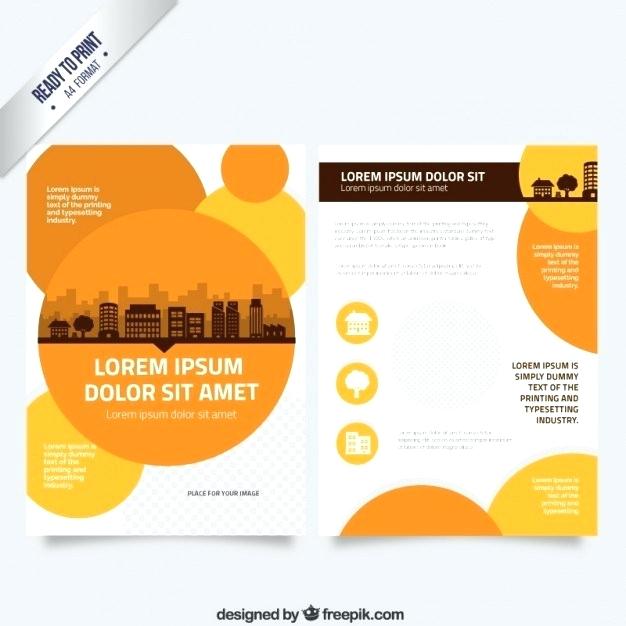 626x626 Flyer Template With Orange Circles Vector Free Download Circle