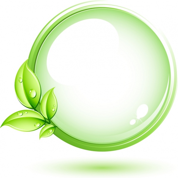 599x600 Green Plant And Circle Free Vector In Adobe Illustrator