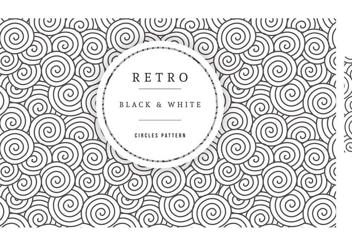 700x490 Vector Black And White Circles Pattern